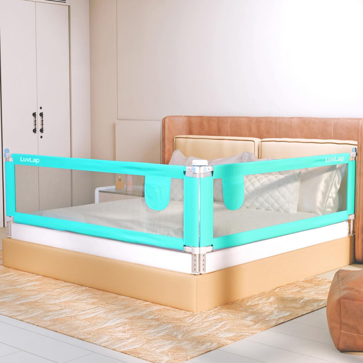 LuvLap Baby Bed Rail - Safe Sleep for Toddlers -17