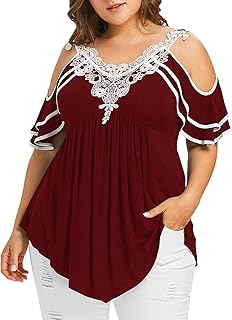 Polyester blouses plus size Clearance