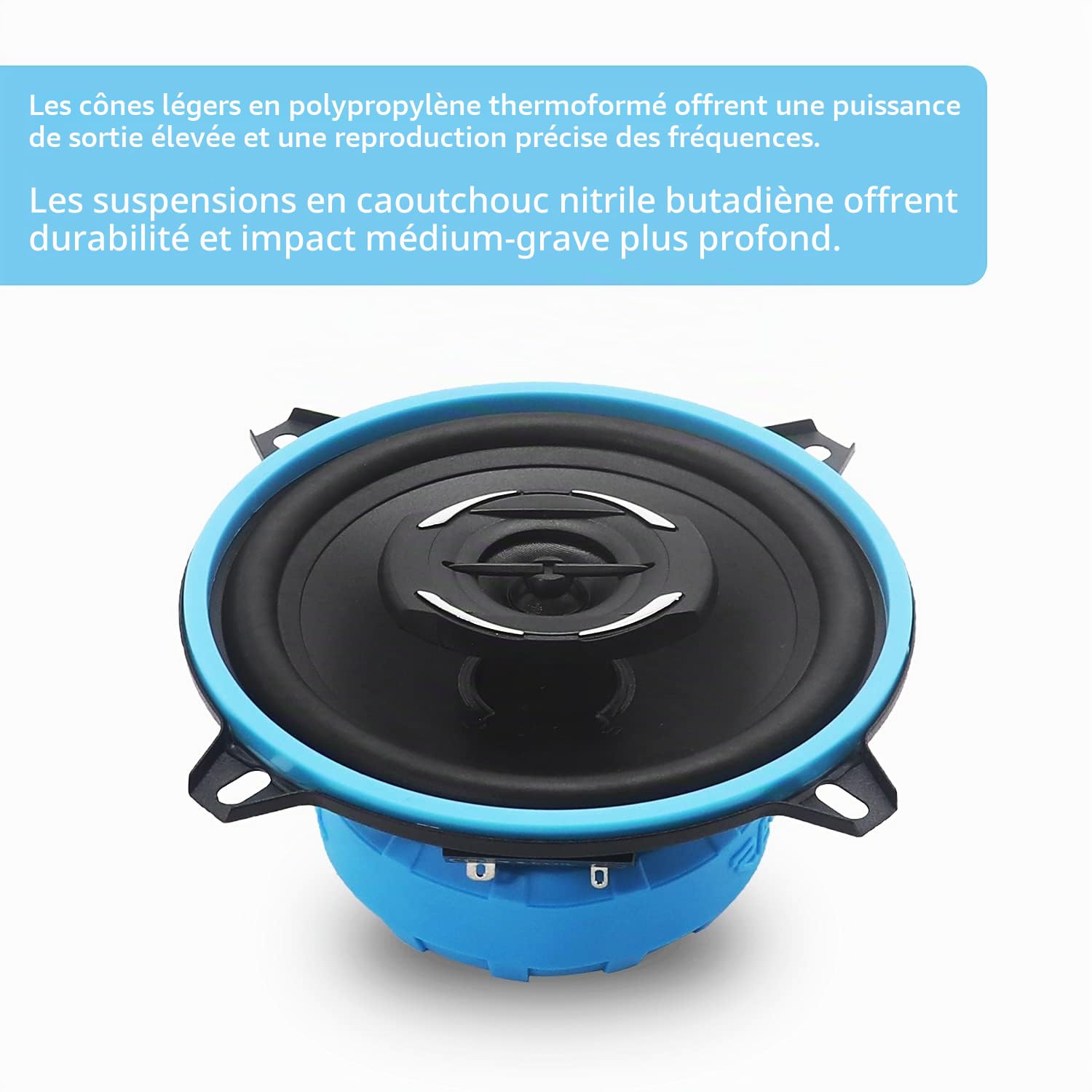 RECOIL RCX-525 Haut-parleurs Coaxiaux Voiture 13cm (5.25") Hi-FI Paire | 160W Max, 80W RMS, Tweeter Tetoron, Cône Polypropylène, Surround Caoutchouc Nitrile, Crossover Intégré