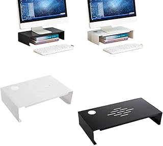 机上台モニター台パソコン台炭素鋼高さ8cm耐荷重20kg組立不要pc卓上台パソコンラックpcモニタースタンドデスク上置棚おしゃれパソコンスタンド 50 cm ブラック