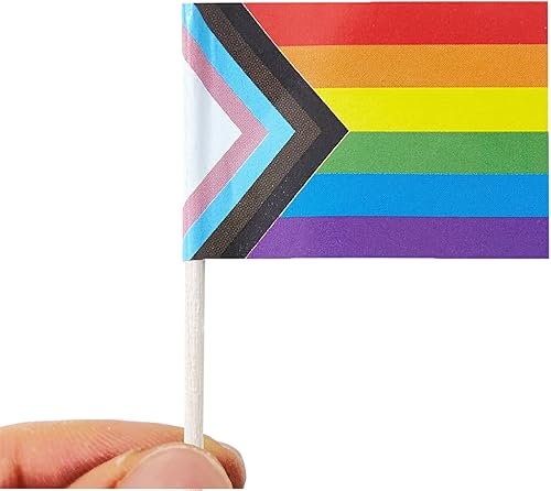 Miniatura 76 de stidsds 100 banderas negras de Estados Unidos con palillos de dientes, mini adornos negros para cupcakes de Estados Unidos, banderas, banderines