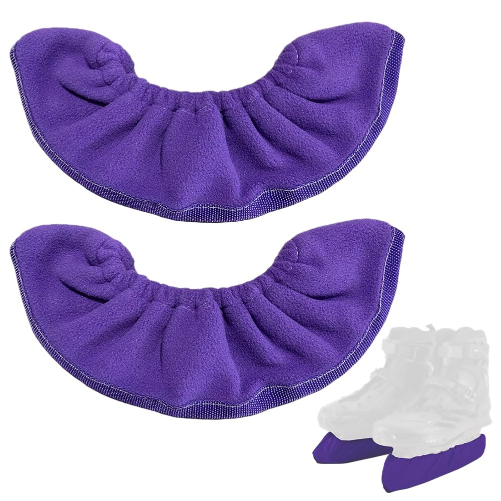 CREATCABIN Purple Ice Skate Guards Blade Covers Velvet Sports Hockey Figure Skates Soaker Blade Protector to Keep Dry and Protected for Hockey Figure Skating Soakers Adults Sports Blue Violet