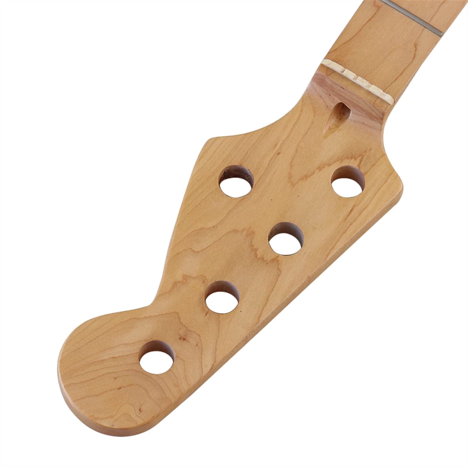 FLFL Collo per Chitarra per Basso Elettrico A 5 Corde in Legno Naturale Matte 21F 7.5 Cm Larghezza Manico Chitarra incompiuto