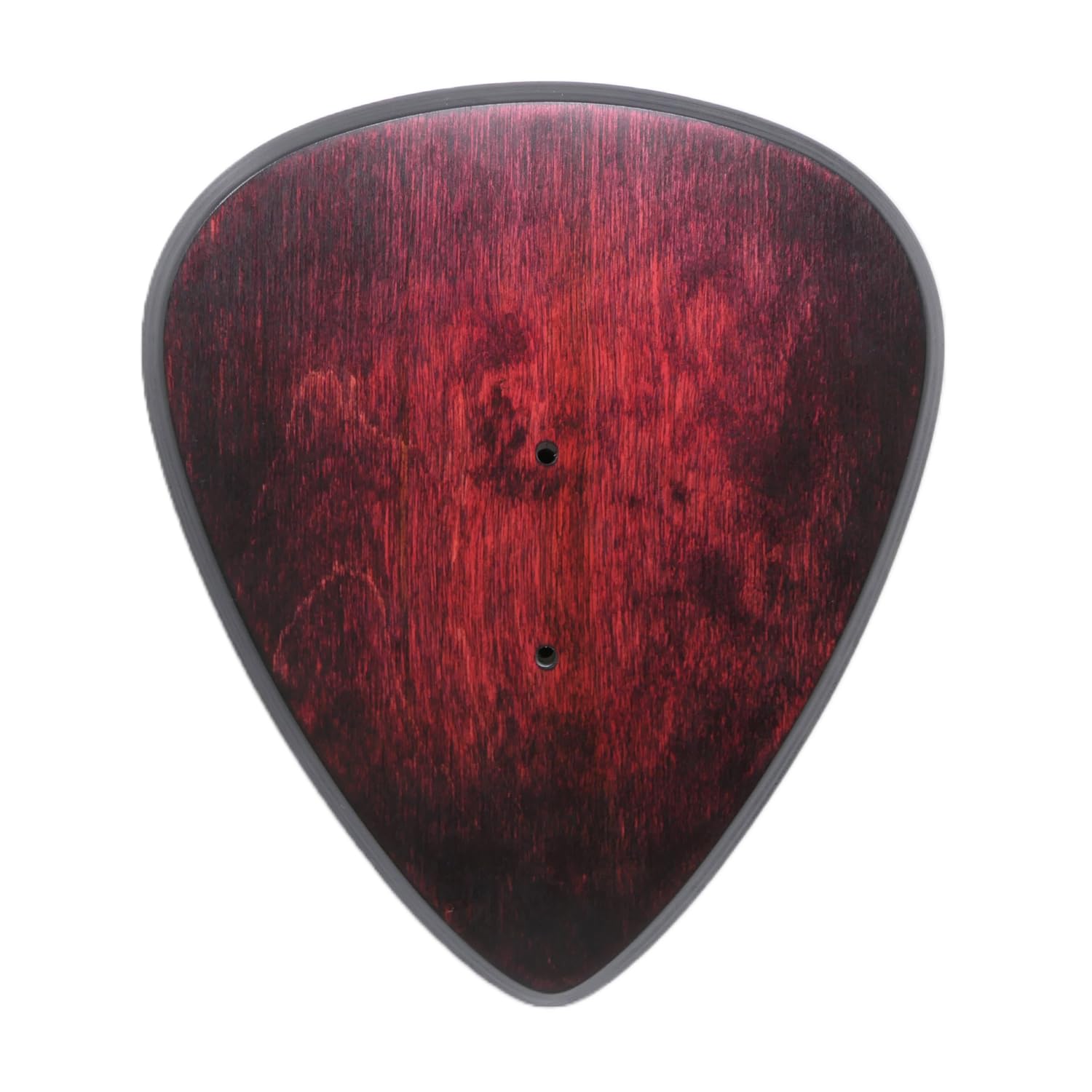 Unikat Gitarrenhalterung Wandhalter aus Holz Wandhalterung - Cherry-Rot Schwarz 23,5x23,5cm - Gitarrenhalter Modell DARK EDGE FOUR