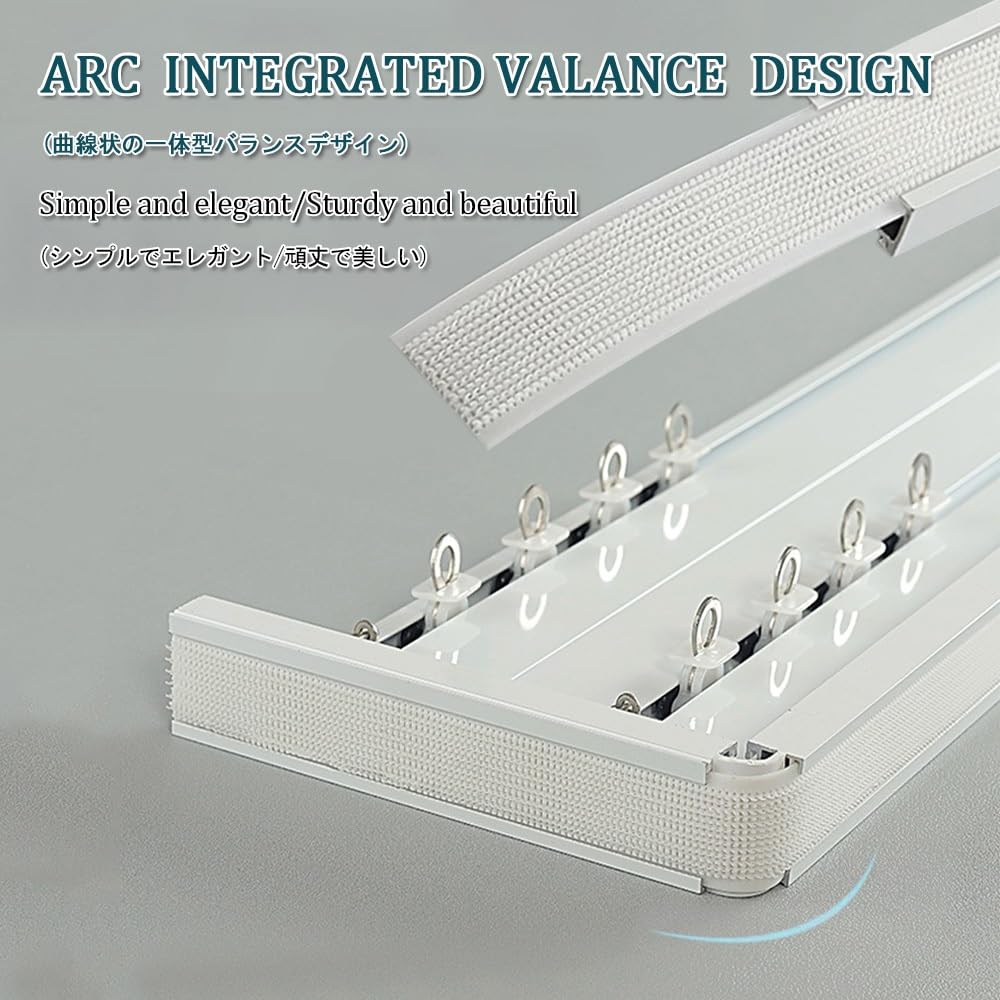 Doppelläufige Gardinenstange, Decken- oder Wandhalterung, 310 cm, Aluminium-Gardinenstange für Wohnzimmer und Schlafzimmer, erhältlich in 170/240/330/380/420/500 cm