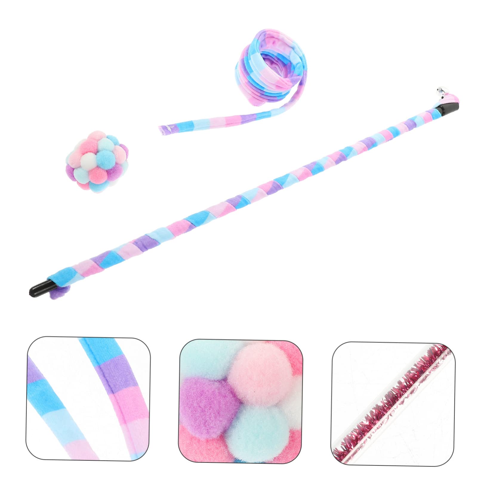 VANZACK 5sätze Interaktiver Katzenspielzeug Und Schnur Teilig Macaron-Farben Spaß Und Für Ihre Katze Langlebig Und Strapazierfähig