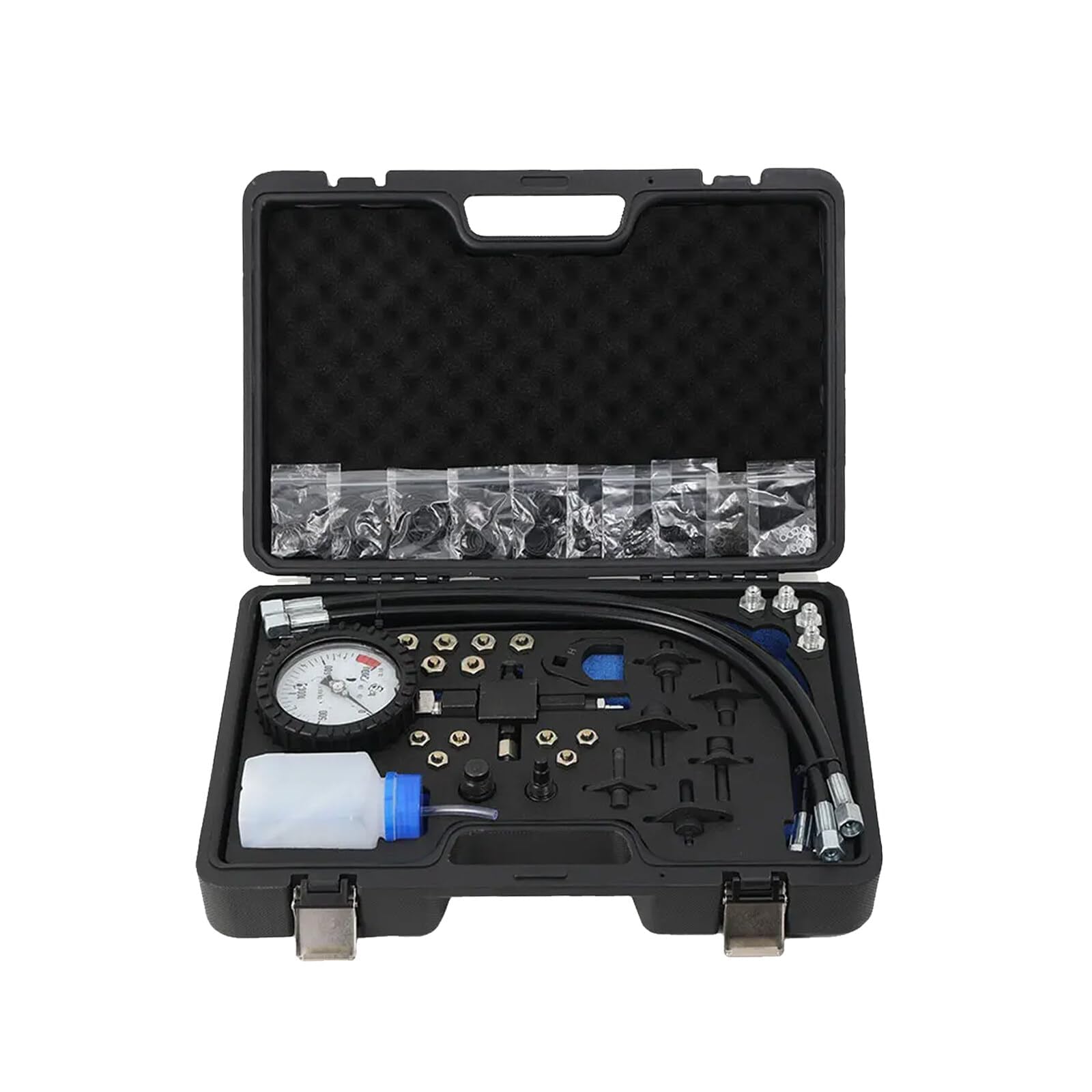 Kit di Tester della Pressione del Carburante, Kit Tester Diesel, Manometro Diagnostico ad Alta Pressione con Tubi di Iniettore per Test di Perdita, Strumento Professionale di Diagnostica Common Rail