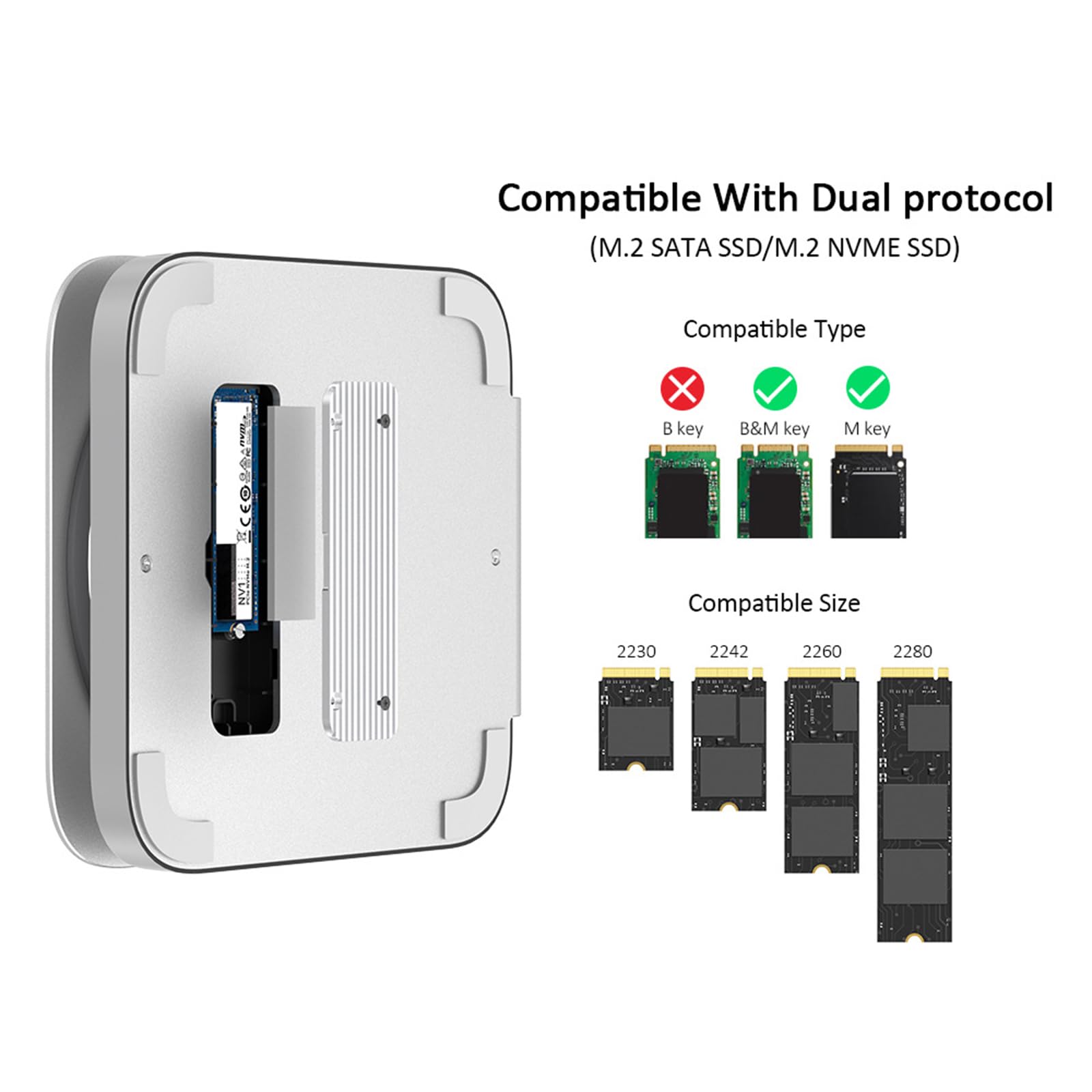 Supporto in alluminio USB C Drive Enclosure Per 2024 Tipo Docking Station Case Card Reader Espansione Stand Dock Con Ricarica USB