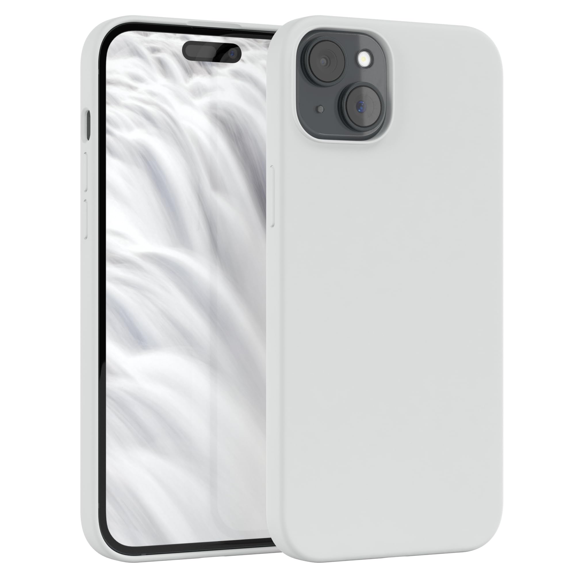 EAZY CASE Silikon Handyhülle iPhone 15 Plus Premium Weiß Product Description