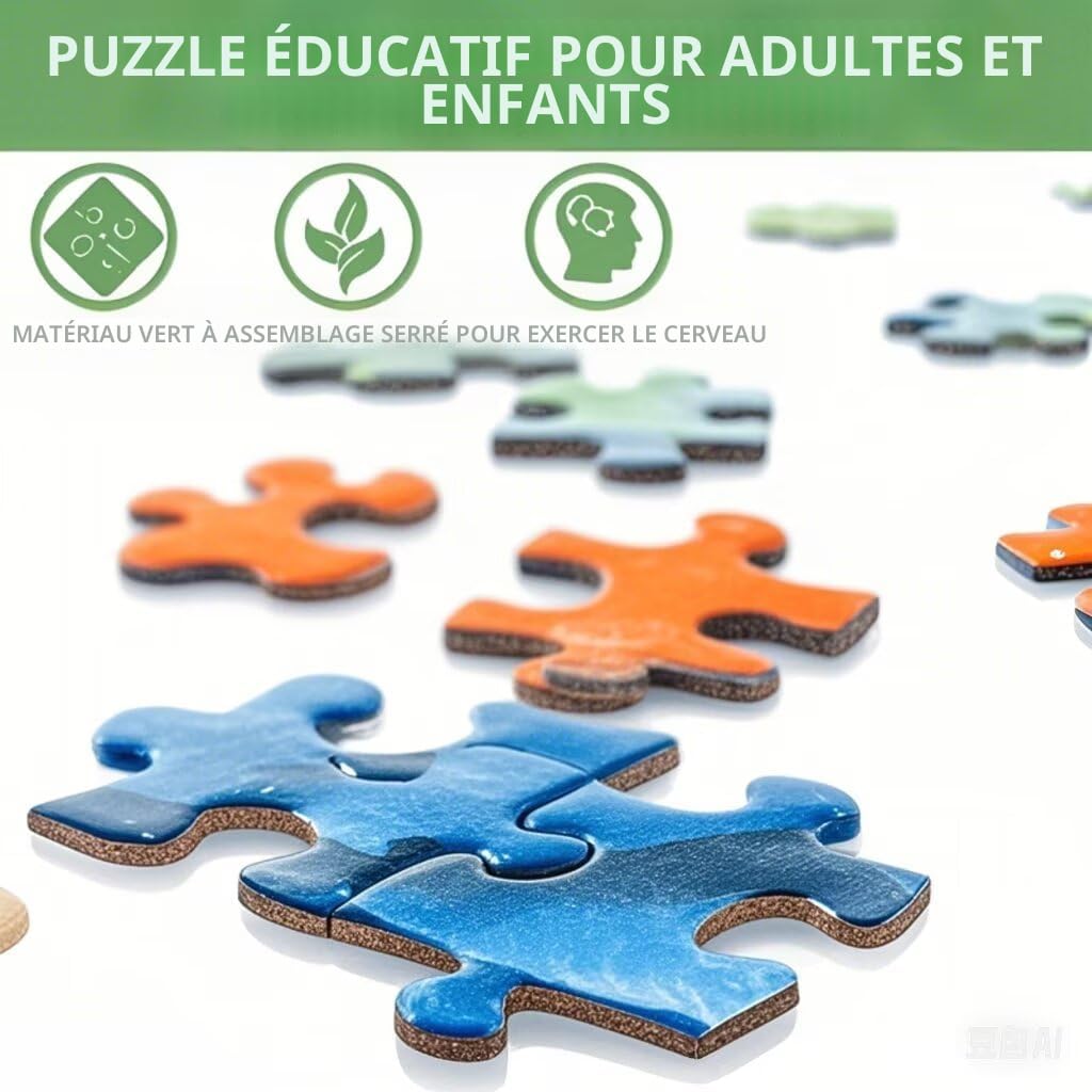 Puzzle de 1000 pièces girafe dans la baignoire pour adultes – Puzzle artistique coloré pour décoration de