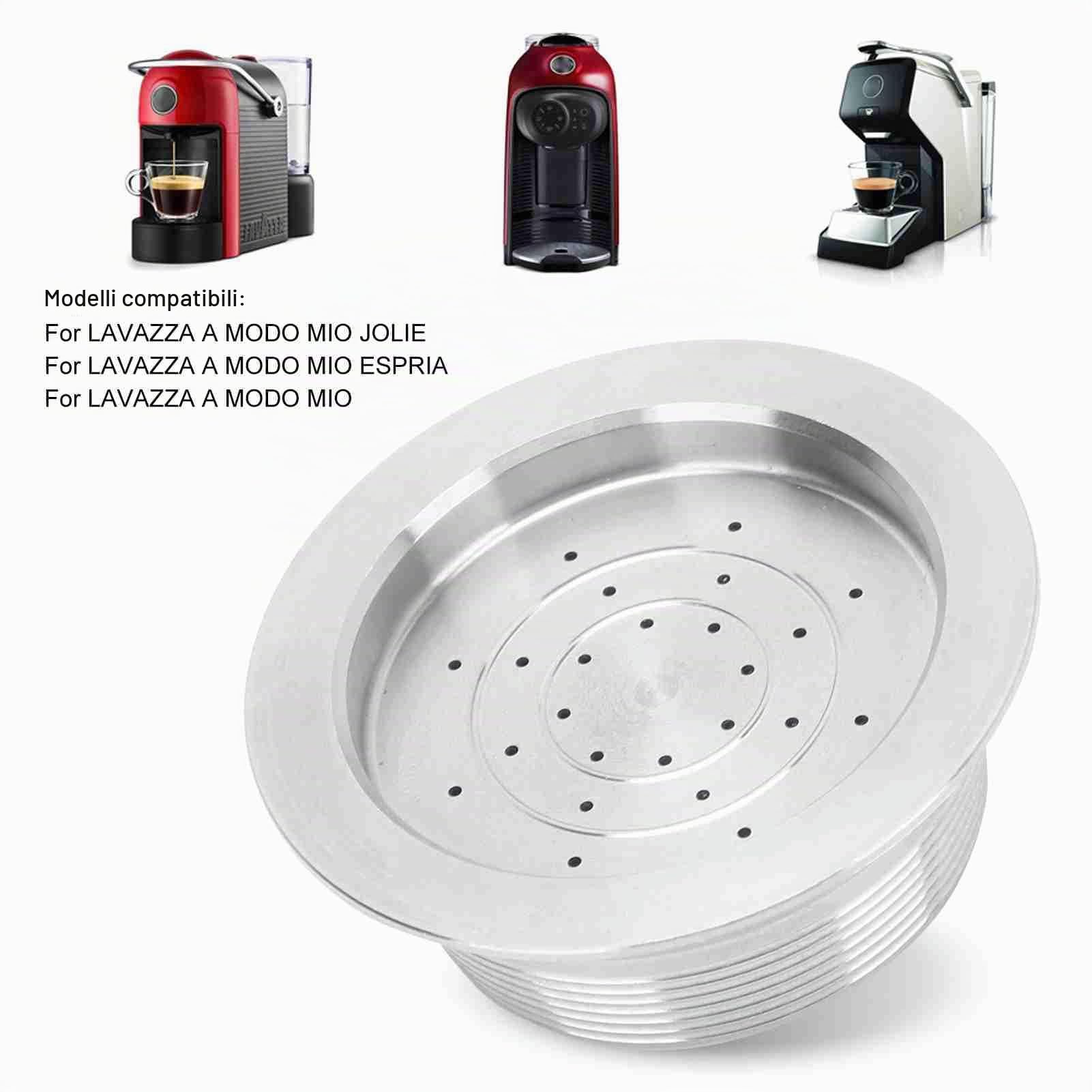 Bewinner Capsule di caffè Riutilizzabili per A MODO MIO, Cialde per caffè in Acciaio Inossidabile 304 con Cucchiaio e Pennello, Capsule Ricaricabili per Macinato Fine per JOLIE ESPRIA, Ecologiche