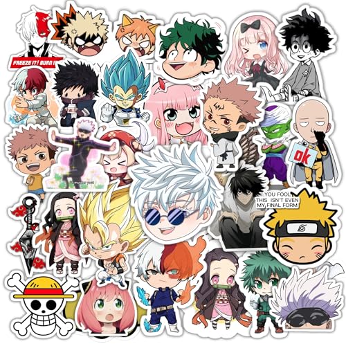 Image of Pack of 15 Anime Stickers for Laptops /Mobiles /Guitar /Journal etc. (Cute Anime)