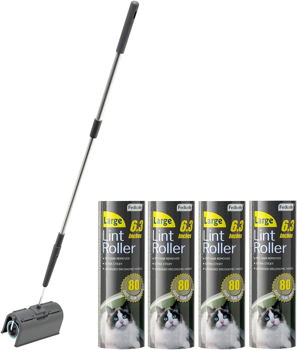 Spotty Supersize Extra Sticky, Adhesive Lint Roller Refill, Pet Cat & Dog Hair