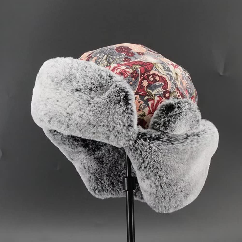 Inverno Sci Cappello in Pelliccia Sintetica Berretto Russo Cappello con Paraorecchie Uomo Donna