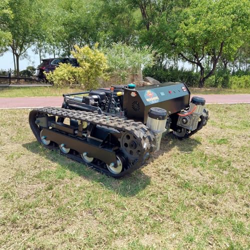 Fully Automatic Multifunctional Lawn Mower Robot 800mm Mowing Width Crawler Gasoline Remote Control Lawn Mower - Image 3