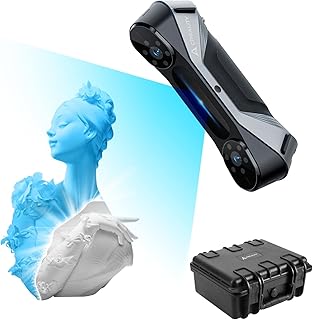 Crealty 3D Scanner CR-Scan Raptor for 3D Printing Support Scanning Hair and Body, Up to 60FPS Scanning Speed and 0.02mm Accuracy Industrial Blue Light,High Quality Scanning for Windows Mac