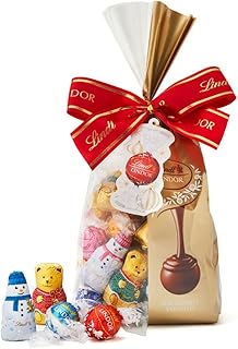 【 Lindt 公式】リンツ チョコレート リンドール ファミリーパック クリスマス 限定 40個入 ギフト プレゼント ショッピングバッグS付