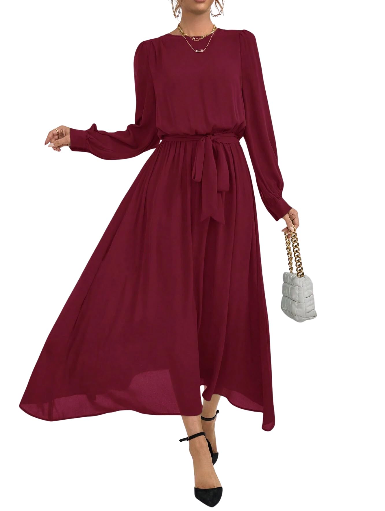 Litzo Western Dresses For Women (L-16-S) Red