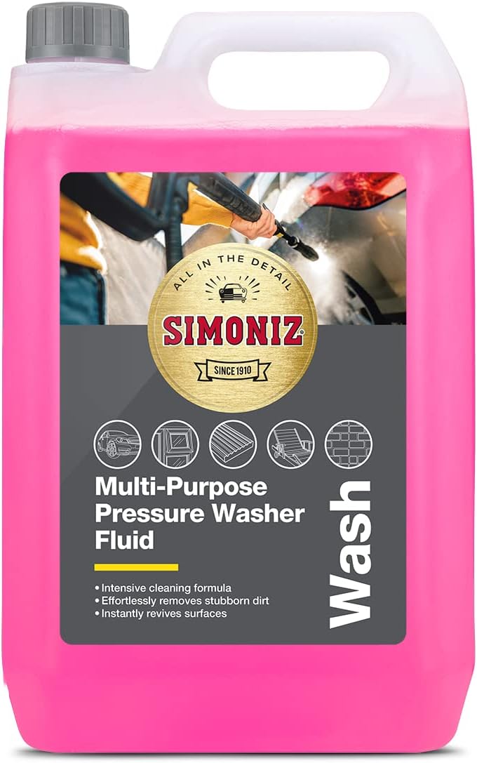 Simoniz SAPP0174A Multi Purpose Pressure Washer Shampoo Fluid, Pink, 5 Litre