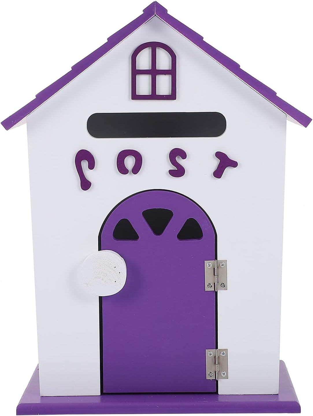 Lovely Painted Wall Mount Mailbox Small House Style Suggestion Box for Home School Office Secure Outdoor Wall Mail Box with Smooth Finish to Protect Confidential Mail and