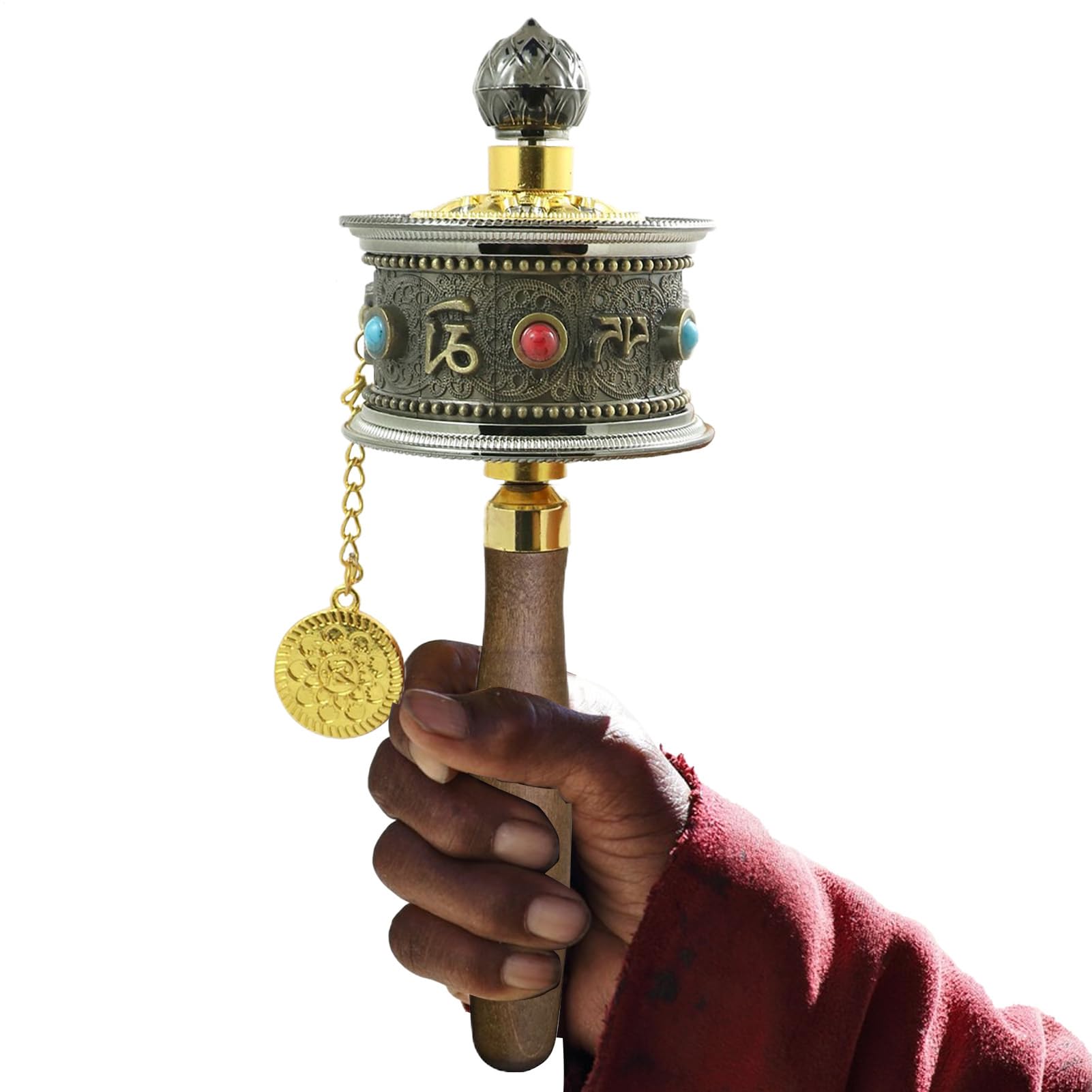 Rueda de oración de rotación suave para decoración y meditación