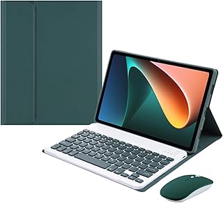 HEUCYL Capa De Teclado Para Xiaomi Redmi Pad 10,61 Polegadas 2022, Teclado Bluetooth Sem Fio Destacável Magnético, Capa De Couro PU Portátil Com Suporte Fino Com Mouse,Green