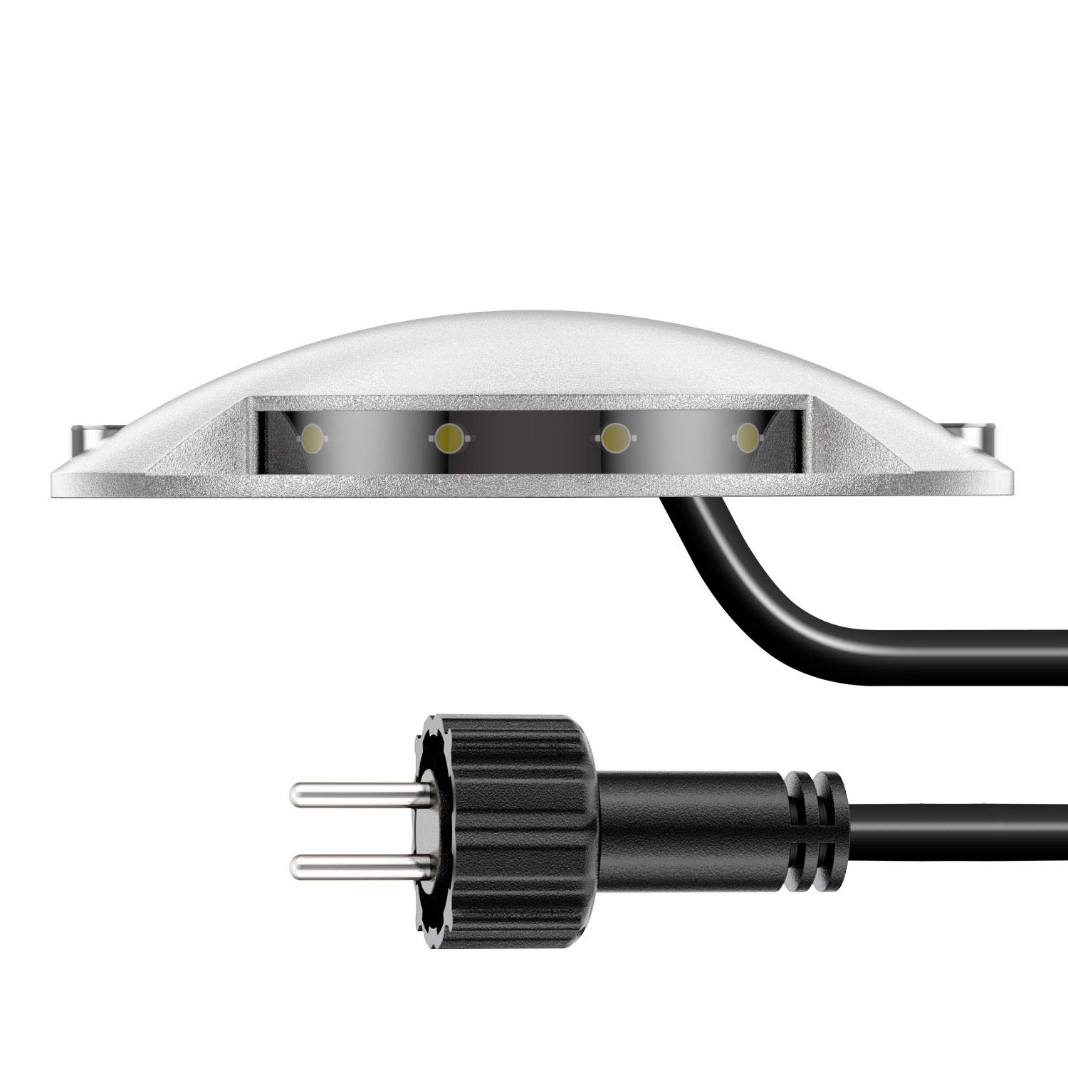 ledscom.de Lámpara LED de superficie para suelo Bunda, 1 lámpara, para exteriores, transitable, blanco cálido, juego de 7