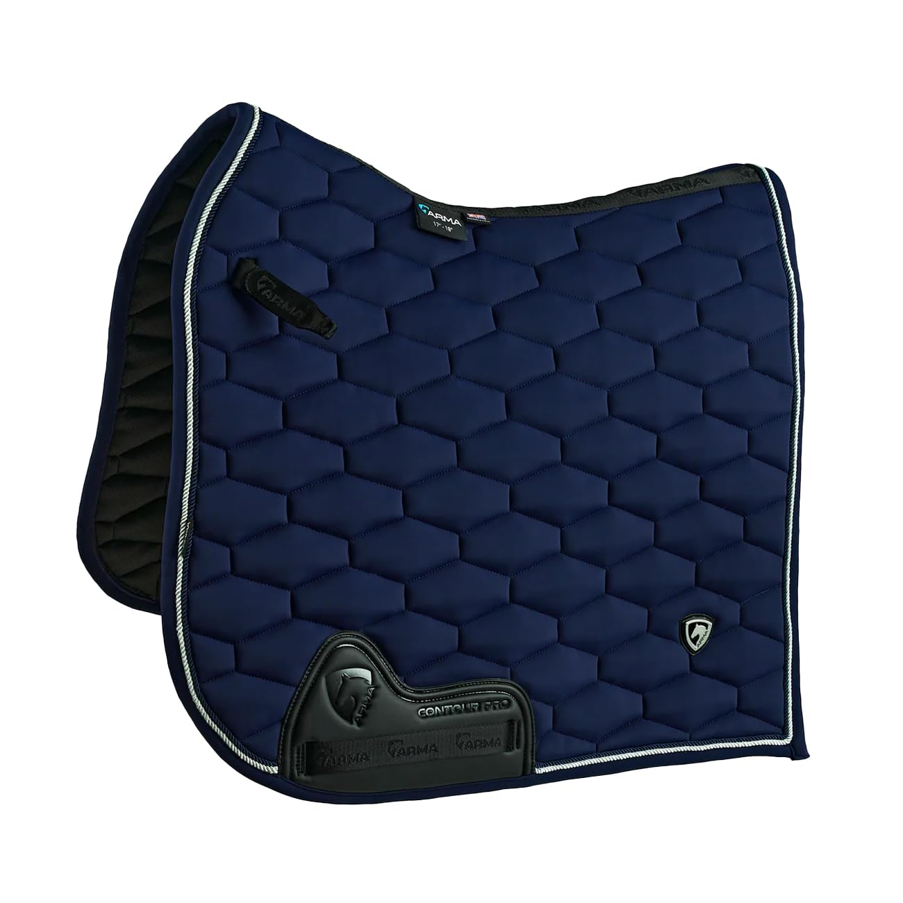 ARMA - Manta para Silla de Montar Caballos Eltar Dressage (15 in - 16,5 in) (Gris)
