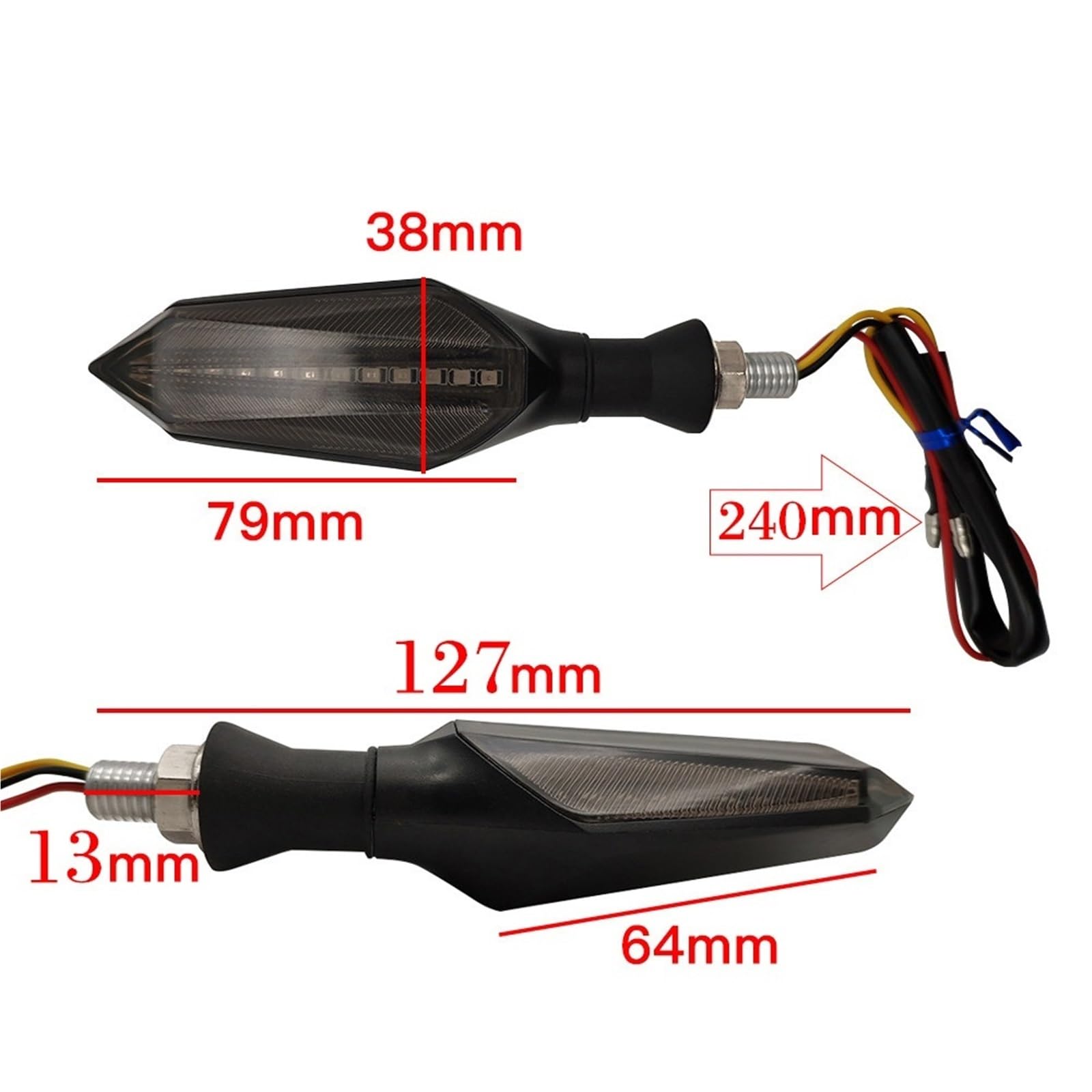 Lampeggiatore per moto per indicatori di direzione per LED per KAWASAKI(2pairs Yellow-Yellow)