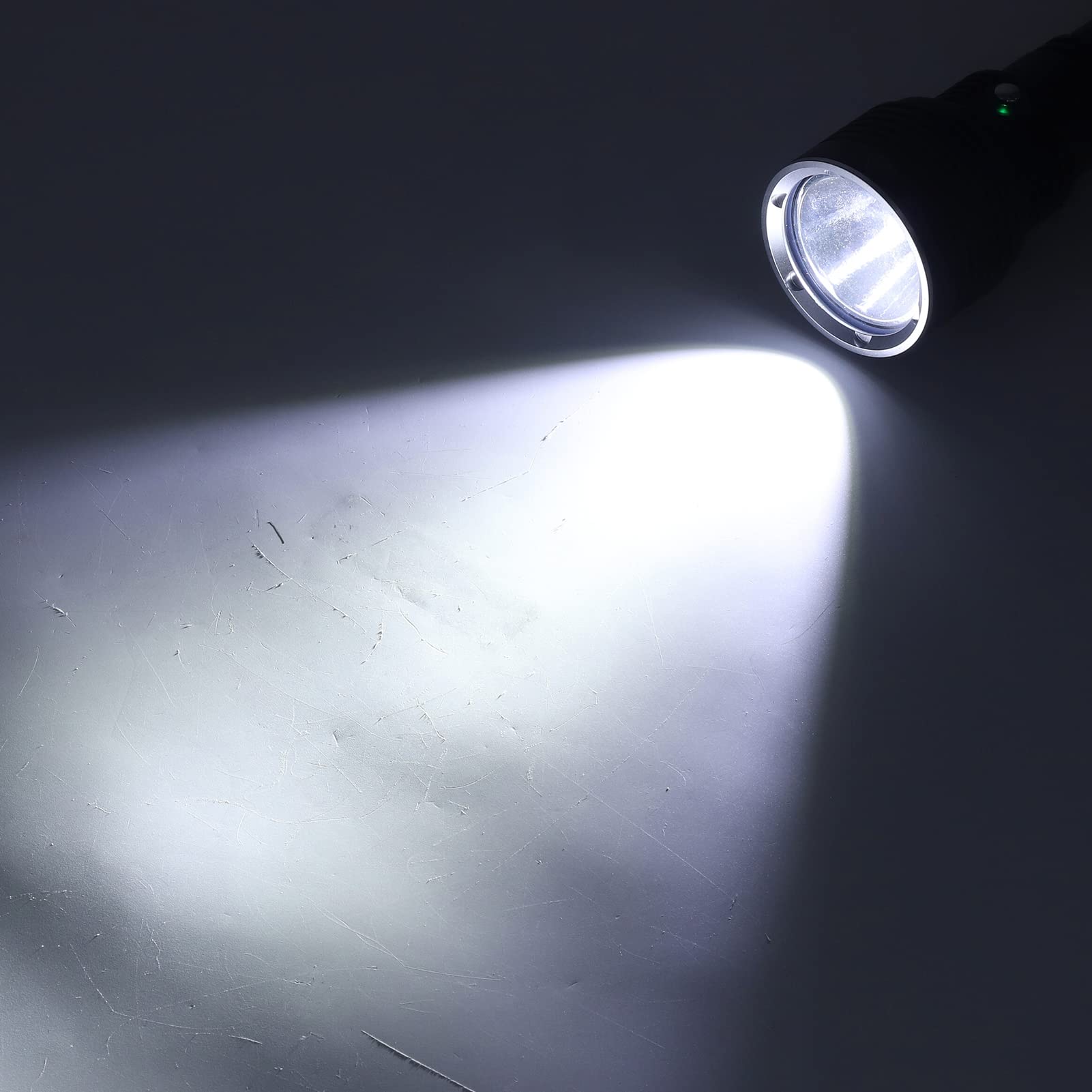 Torcia Subacquea, Torcia Subacquea in Lega di Alluminio 4000LM XHP70 LED, 6 modalità IPX8 100m Impermeabile Fascio 200m per Immersioni Fotografia Pesca Notturna