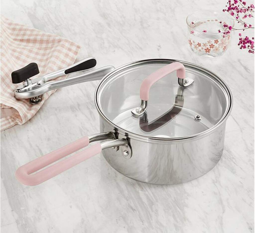 Auflauf Edelstahl Milchtopf Home Multifunktionssuppentopf Mini Baby Babynahrung Ergänzungstopf Induktionsherd Universal mit Deckel Sichere Bratpfanne Bratpfanne