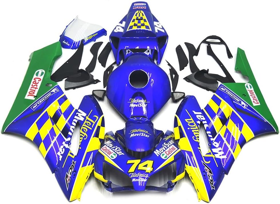 - ABS Plastic Blue Green Fairing Kit Fit for 2004 2005 Honda CBR1000RR 04 05 CBR 1000RR Injection Molding Bodywork Body Frame Panel