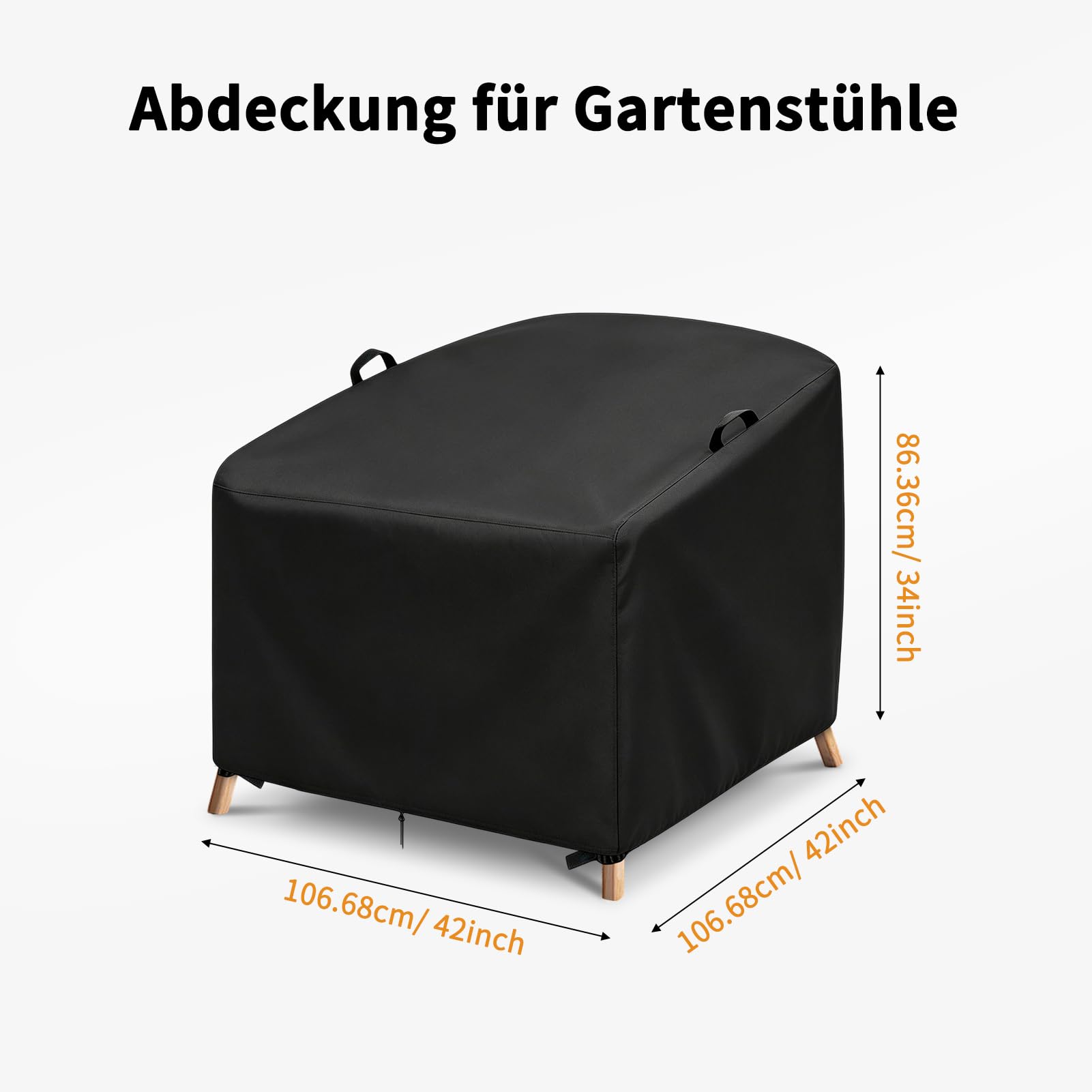 Housse de protection pour chaise à bascule en forme d’œuf de patio, imperméable en tissu Oxford 210D avec bande élastique, noire, résistante aux UV, pour une protection sûre contre la pluie et le