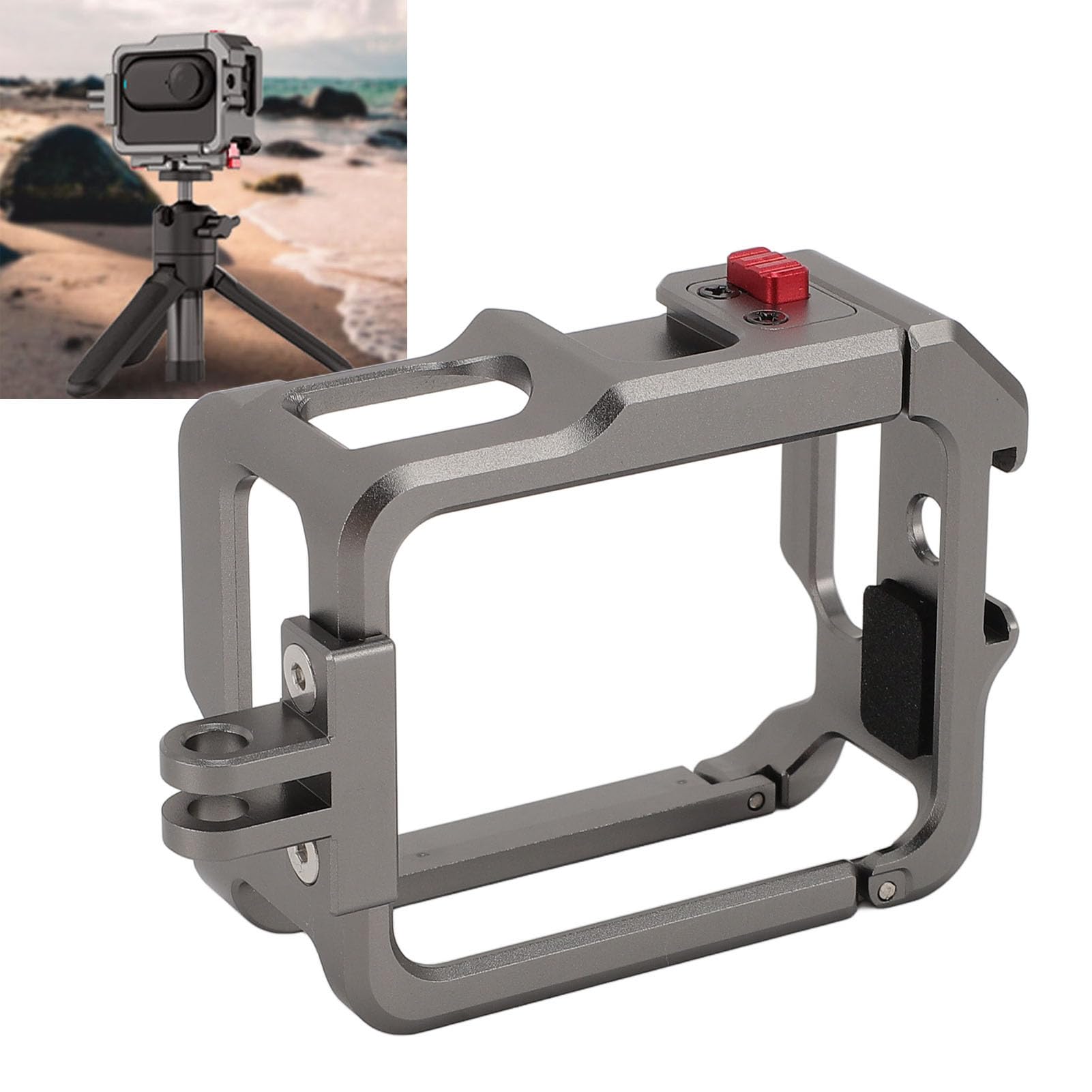 Cuifati Cage de Caméra pour GO 3, Boîtier de Protection en Aluminium avec