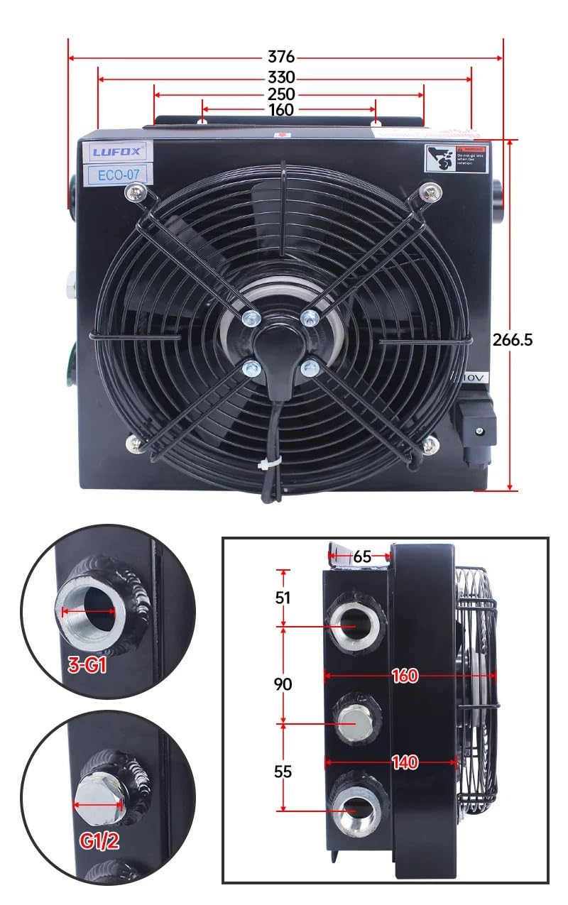 Chłodzony powietrzem grzejnik olejowy ECO-07-120L (ECO-07 AC110V)