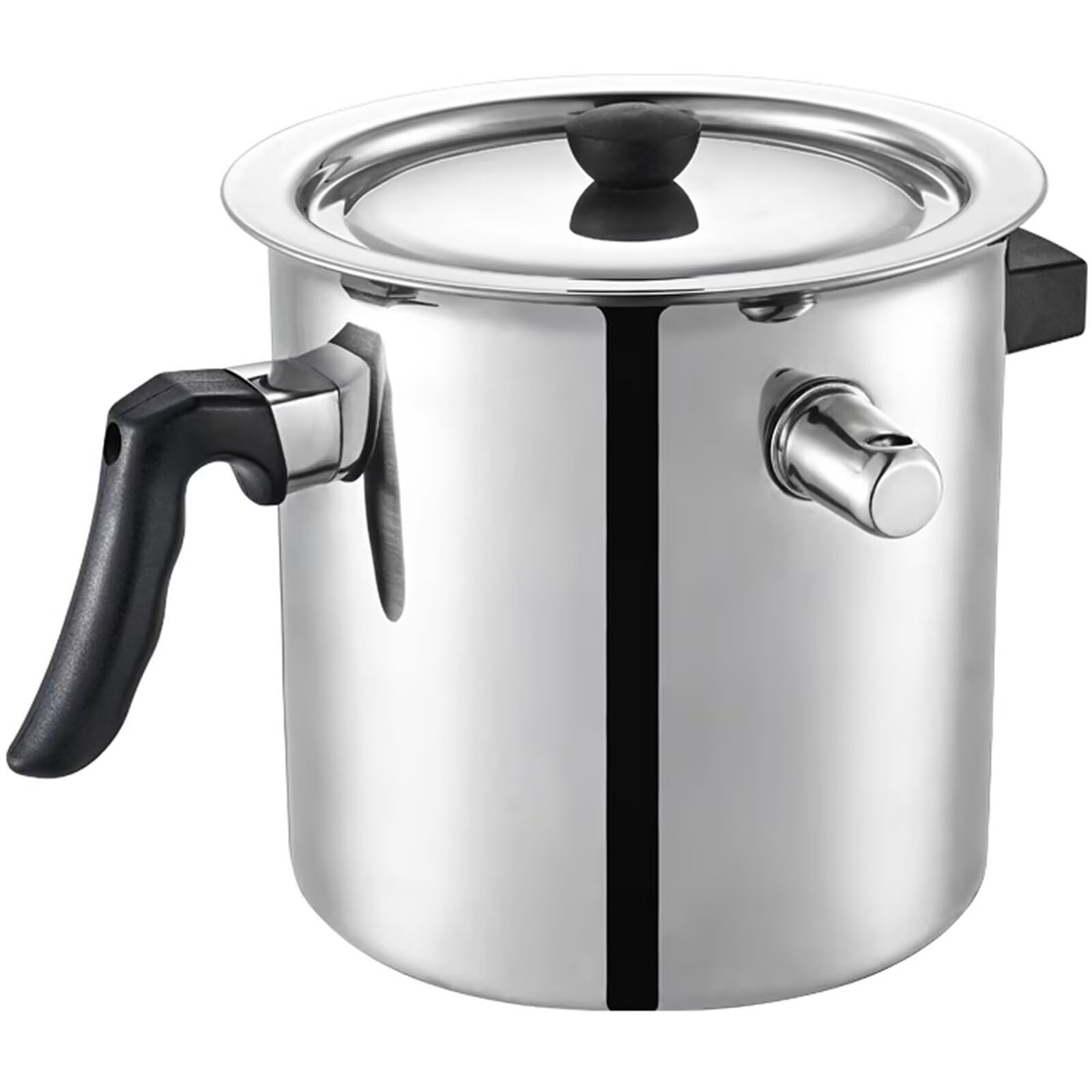 1L Milchtopf mit Deckel für Erhitzen Milch und Soßen, Simmertopf Milchtöpfe aus 304 Edelstahl,für Gas Elektro Induktion,Doppelwandig Kochtopf Wasserbad Schmelztopf