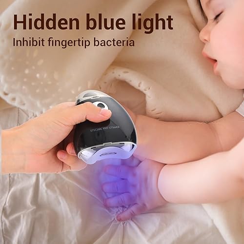 Miniatura 5 de Cortaúñas eléctrico en forma de mango y amoladora 2 en 1 de doble cabezal eléctrico para uñas, afilador de uñas de carga (negro)