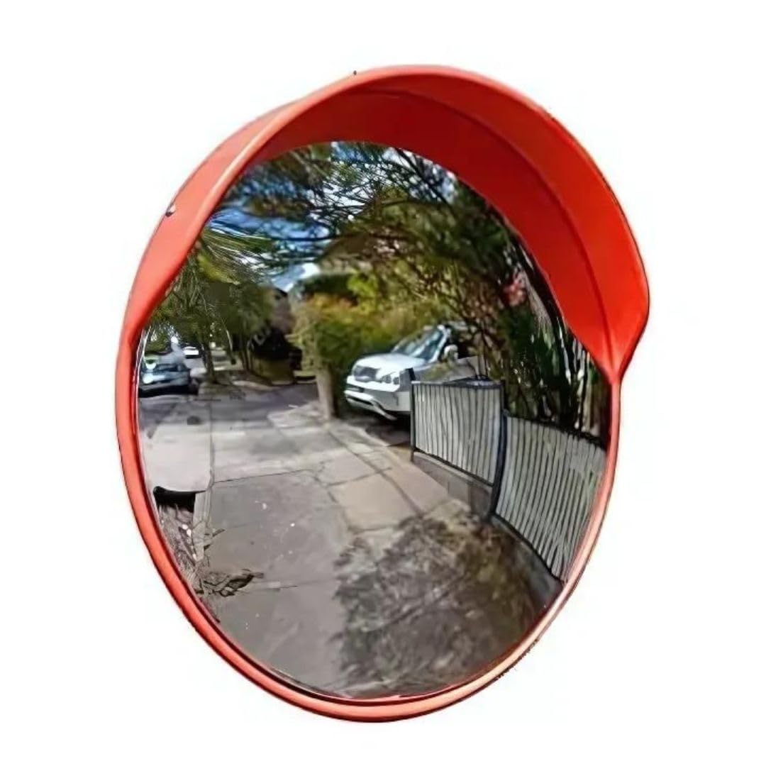 LADWA 32 Inch/800mm Diameter Wide Angle Convex Mirror/Security Mirror/Traffic Mirror for Road Safety with Installation Kit & Adjustable Fixing Bracket (Nuts & Bolts) | Inside