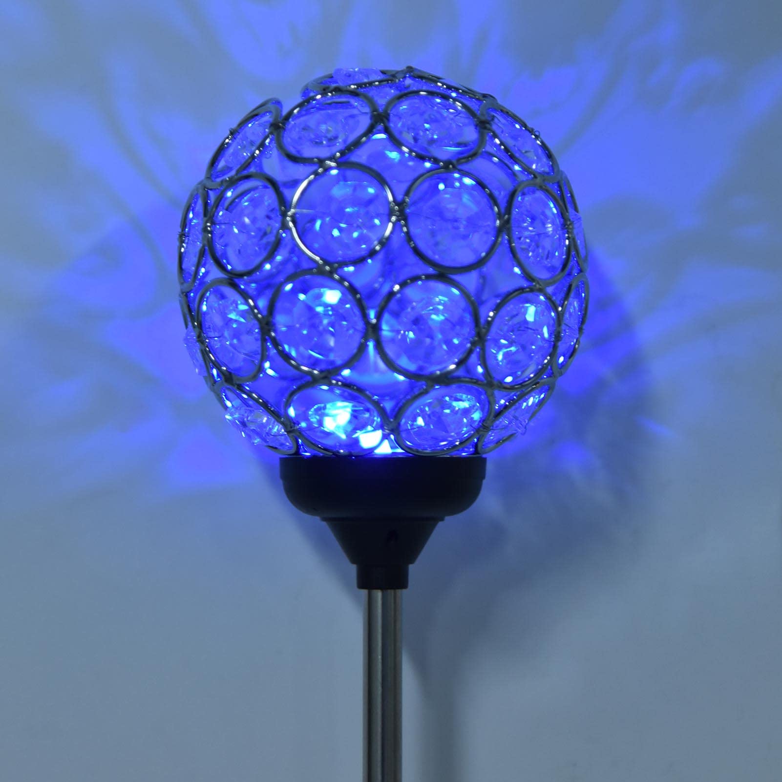 LED Kugel Solarleuchten IP65 Wasserdicht Landschaftslicht für Rasen Balkon Romantische Beleuchtung 2 Pack