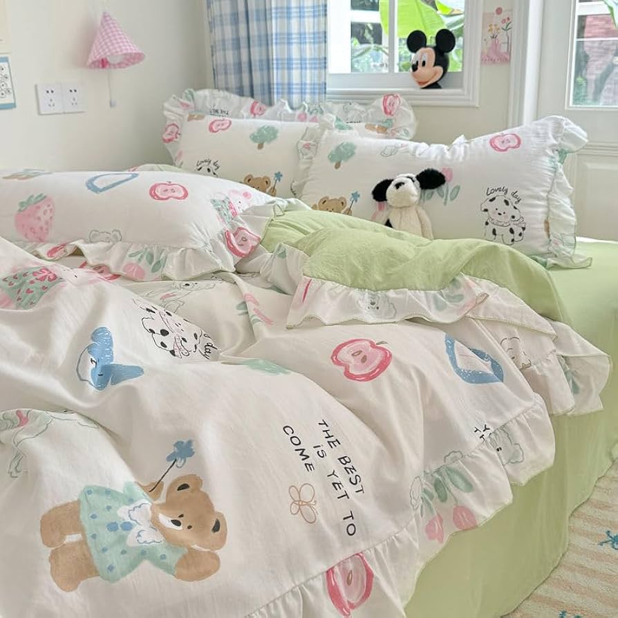 韓国 韓国インテリア 布団 寝具 布団カバー 枕カバー 3点セット ハート 楽天市場】全3色 送料無料 布団カバーセット 3点セット 韓国風