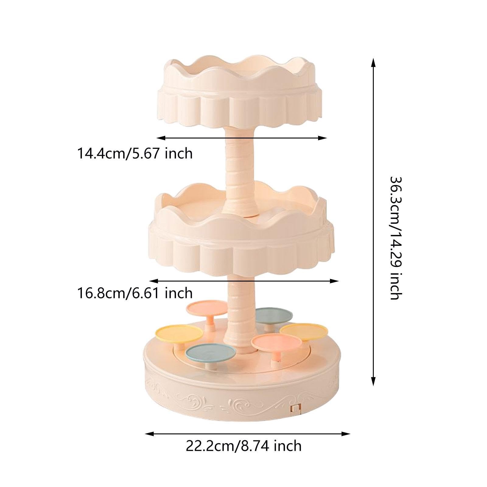 Soporte para Cupcakes Decorativo, Soporte Giratorio Eléctrico de 3 Niveles para Y Postres, Ideal para, Showers Y Decoración, con Música, Individual