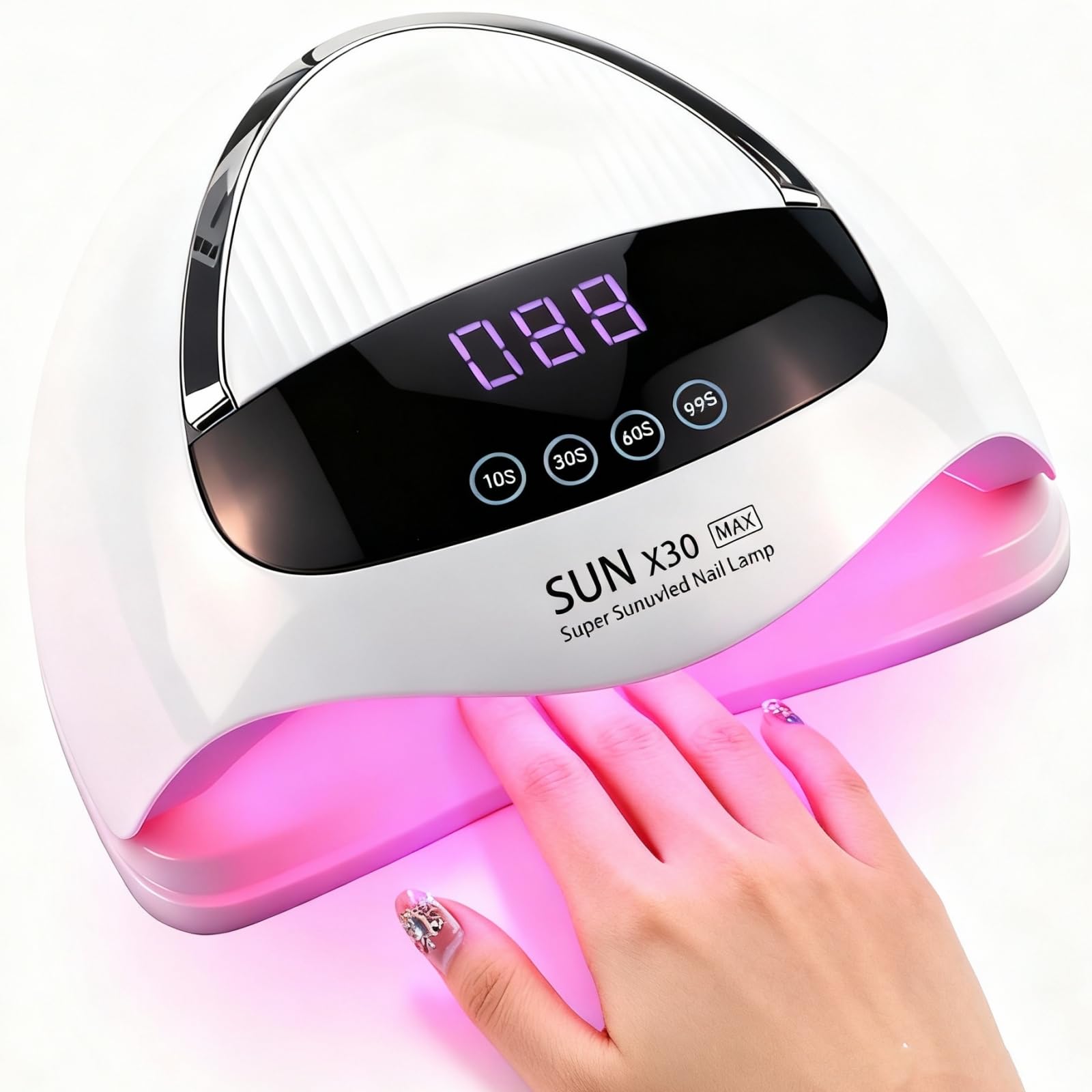 LÁMPARA UV/LED PARA UÑAS 500 W - Secador de uñas con 90 LED y sensor automático