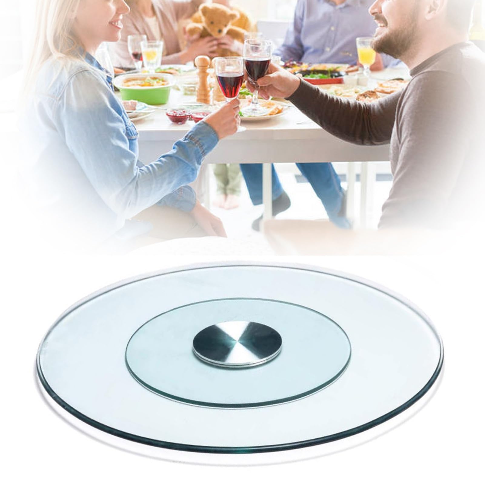 Plateau tournant en verre de table pour éviter les accidents de service en restaurant