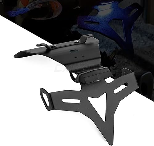 Miniatura 2 de Soporte protector de licencia para Yamaha MT-03 MT 03 MT03 2015-2017 2018 2019 Número de licencia Soporte de marco Soporte de placa trasera