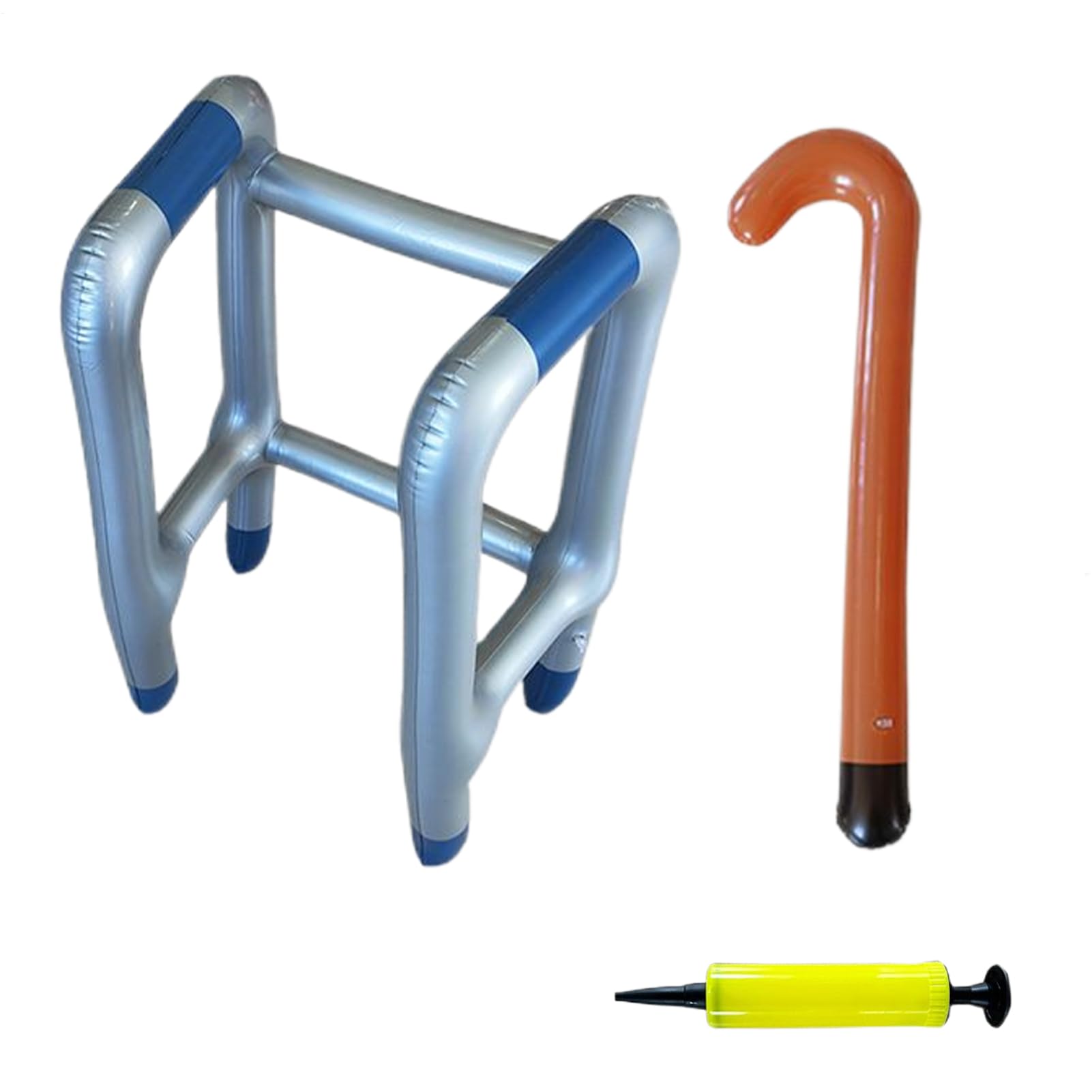 Inflatable Walker | Funny Blow Up Walking Frame | Inflatable Zimmer Frame Prank Prop | Hilarious Retirement Gag Gift, Perfect For 60th, 70th Birthday Over The Hill Party, Senior Costume Men Women
