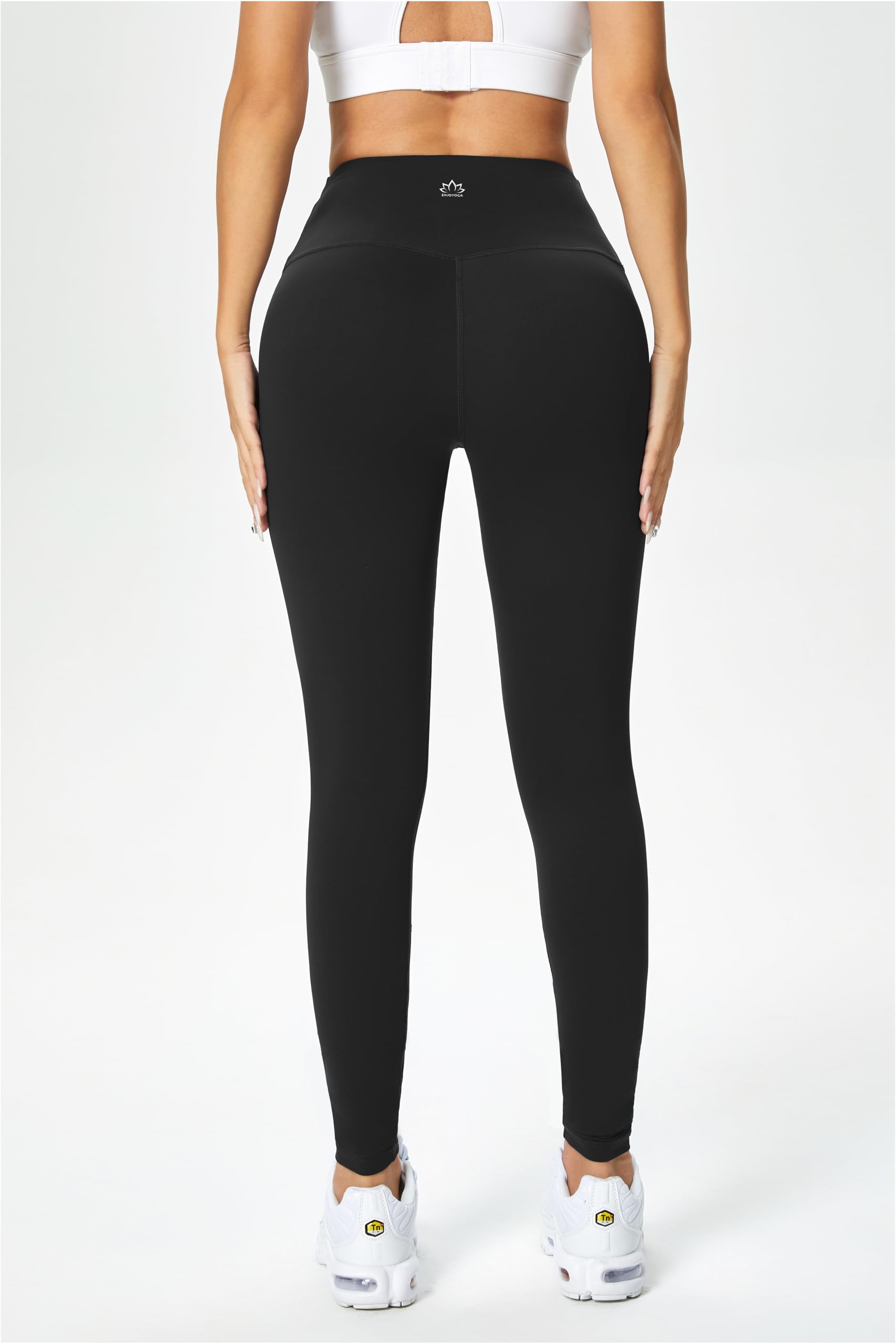Sport Leggings Damen High Waist mit Innentasche -Blickdicht Leggins Sporthose Laufhose für Yoga Gym