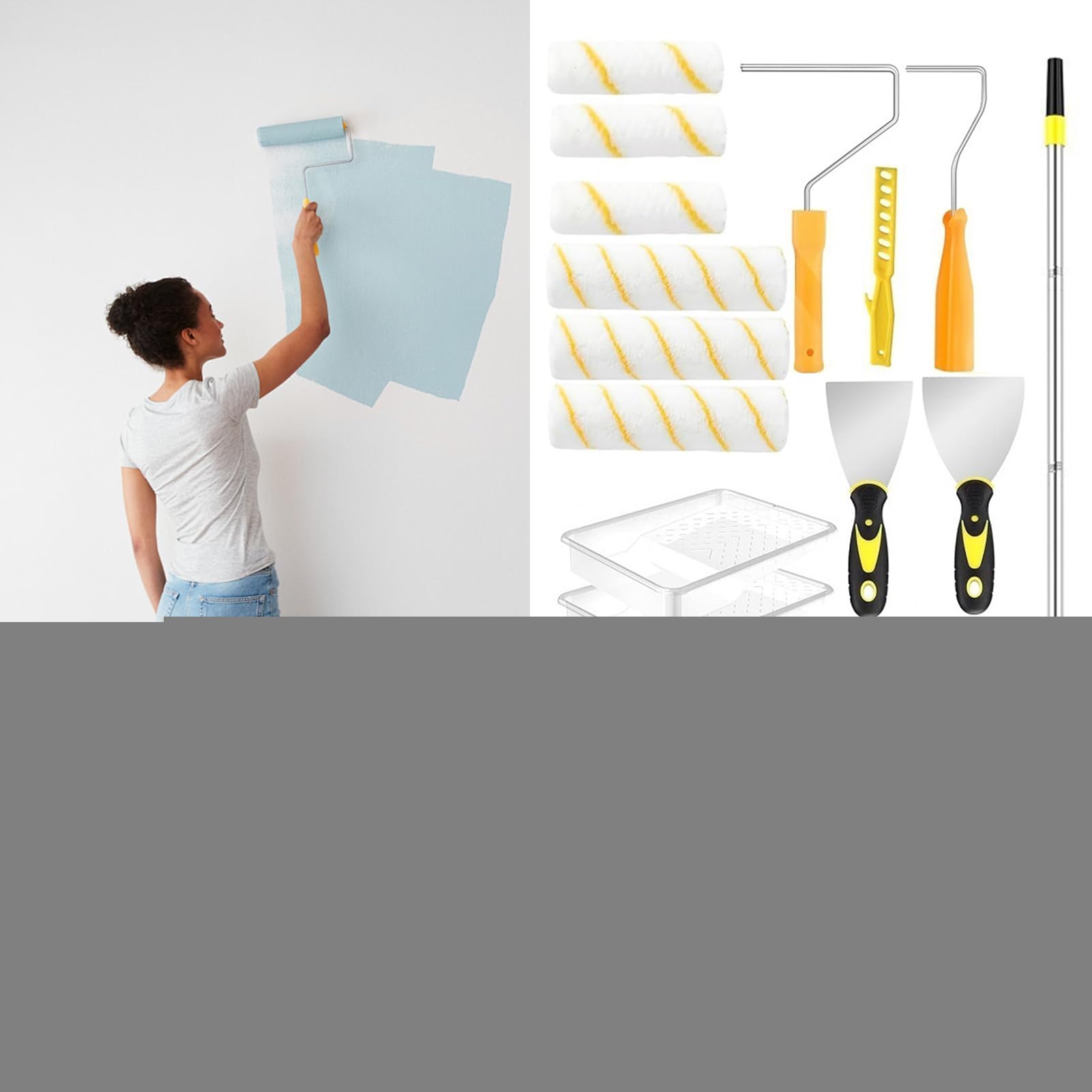 Pennello Rullo per Pittura Rullo Pittura Multifunzionale con Asta