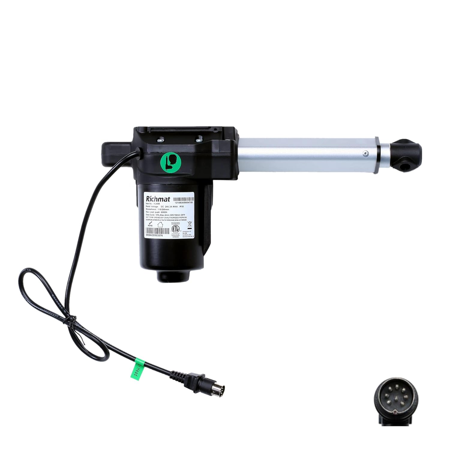 Adjustable Bed Head Actuator Motor Replacement Richmat Model HJA58 in