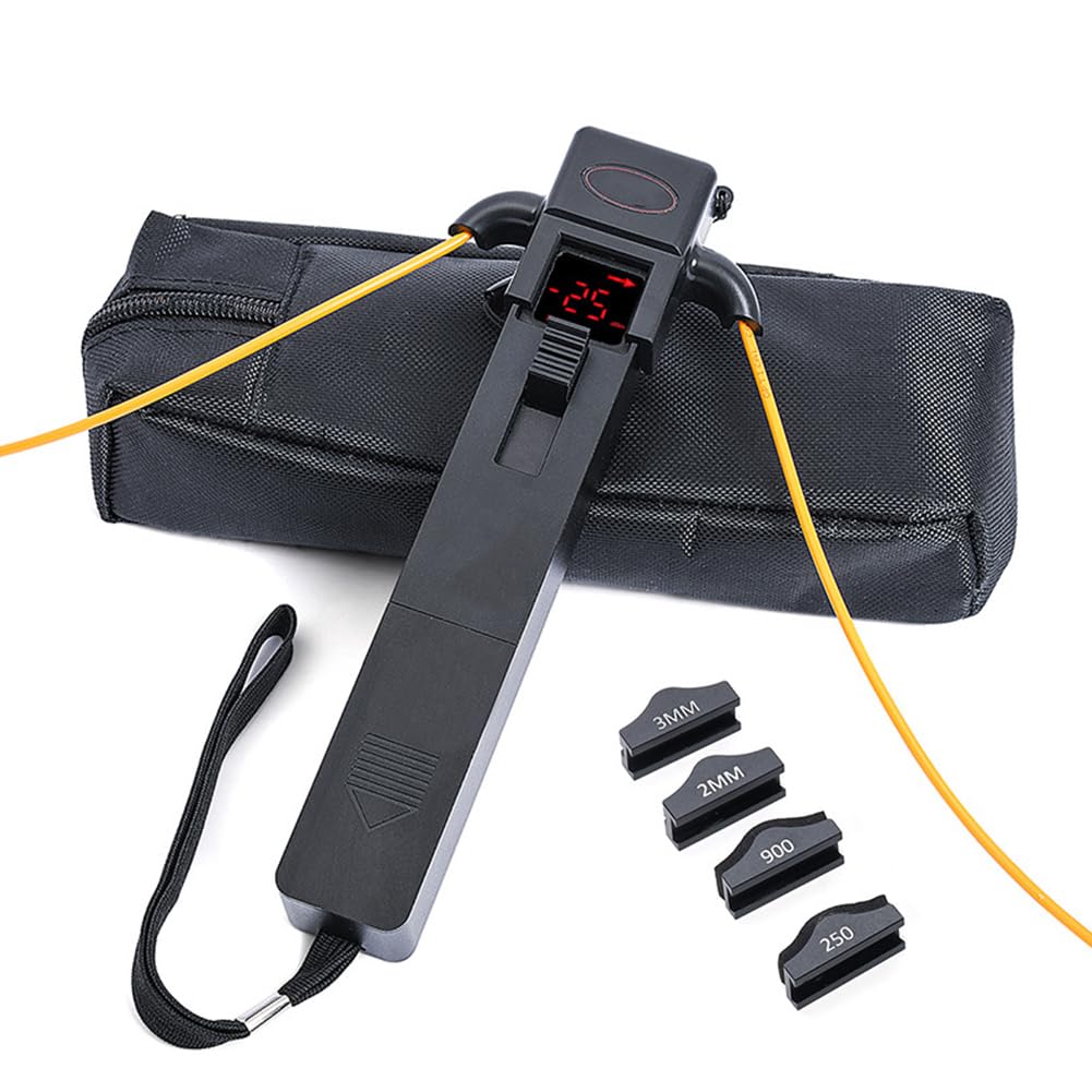 QUTBAG Identificateur de Fibre Optique, Outil de Test de Fibre pour 800-1700 nm, Instrument de Test de Communication de Fibre Optique, testeurs câbles réseau Ligne de Fibre 250 μm/900 μm/2 mm/3 mm