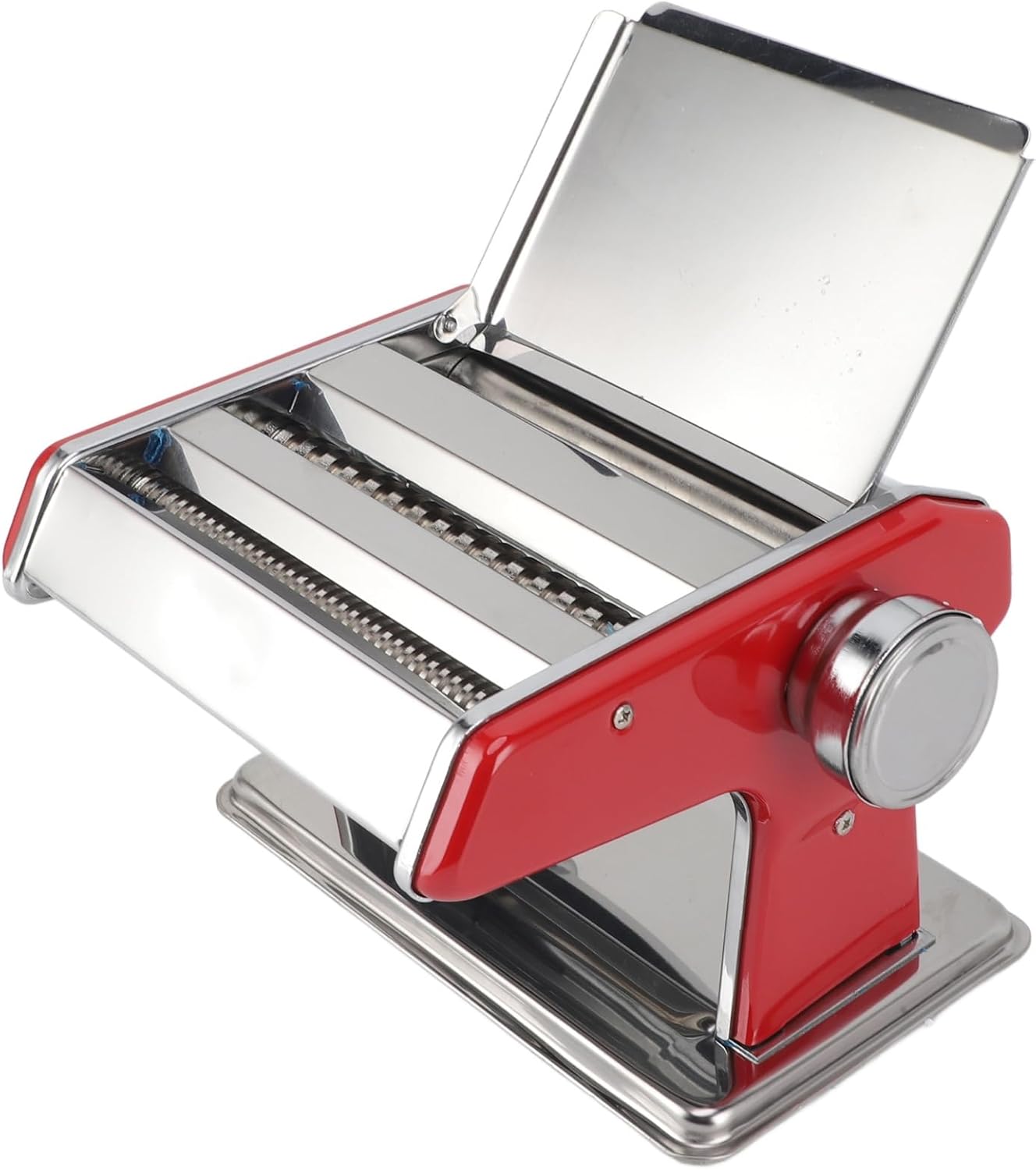 Pasta Maker, Adjustable Thickness Stainless Steel Pasta Roller, Noodle Maker with Manual Operation for Spaghetti Fettuccini Lasagna Dumplings